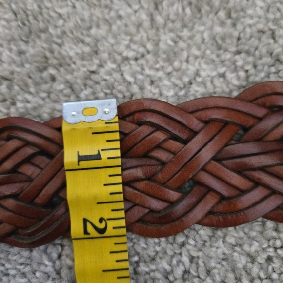 Beautiful Vintage Brown Woven Leather Belt made in Turkey M Medium Estimate - Picture 7 of 7
